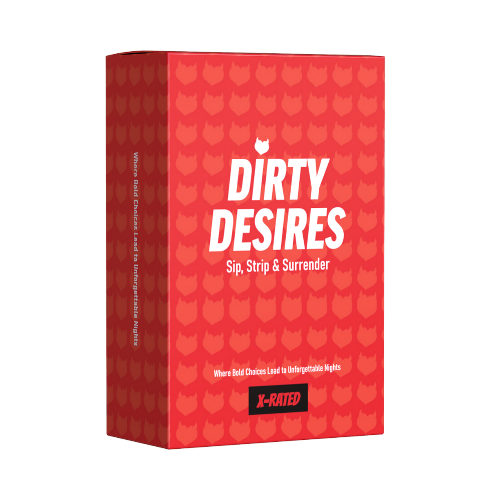 Sip Strip and Surrender couples card game box - Dirty Desires